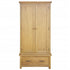 Maison Madeleine -  Wardrobe with 1 Drawer 90x52x183 cm Solid Oak Wood